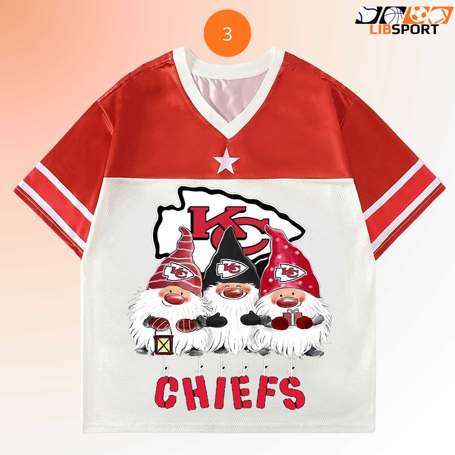 Chiefs Christmas Jersey, Santa Shirt, Kansas City Unisex Merch Tee